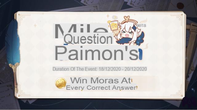 Las mil preguntas de Paimon (Respuestas) – Genshin Impact