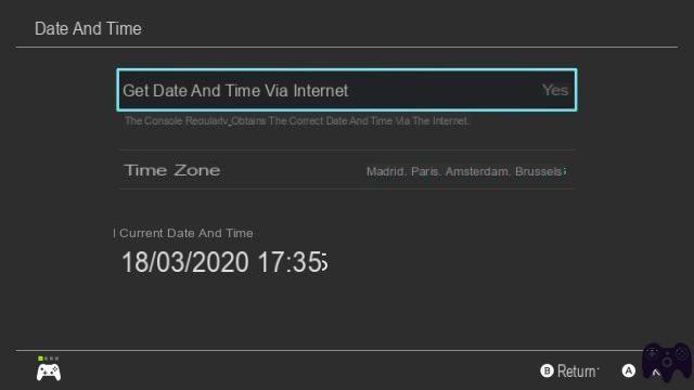 Alterar data e hora – Animal Crossing New Horizons