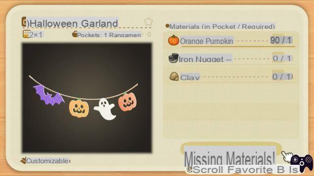 Elenco dei progetti di Halloween - Animal Crossing New Horizons